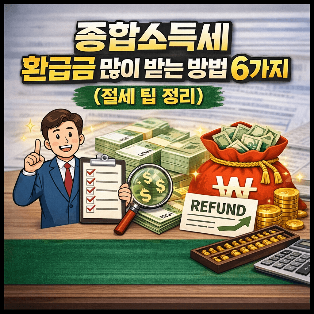 종합소득세 환급금 많이 받는 방법 6가지 (절세 팁 정리)