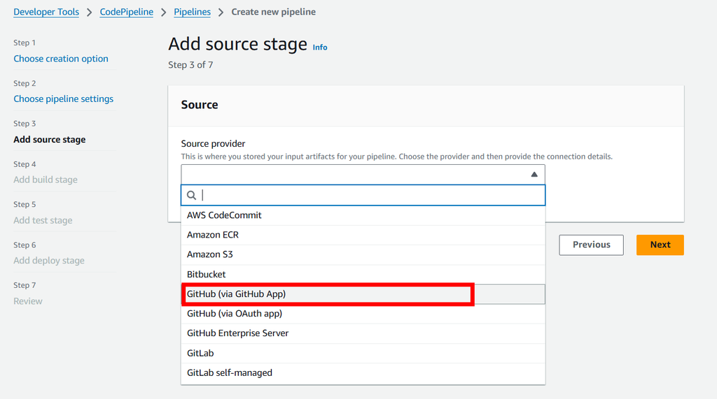 CodePipeline - Github App