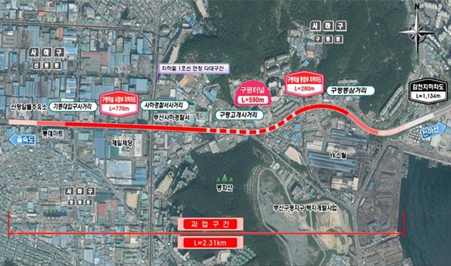 장림지하차도 위치