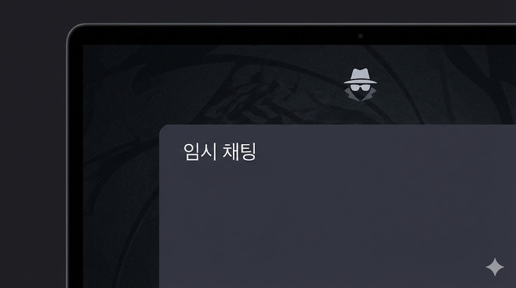 챗GPT 임시 채팅 시크릿 모드 화면