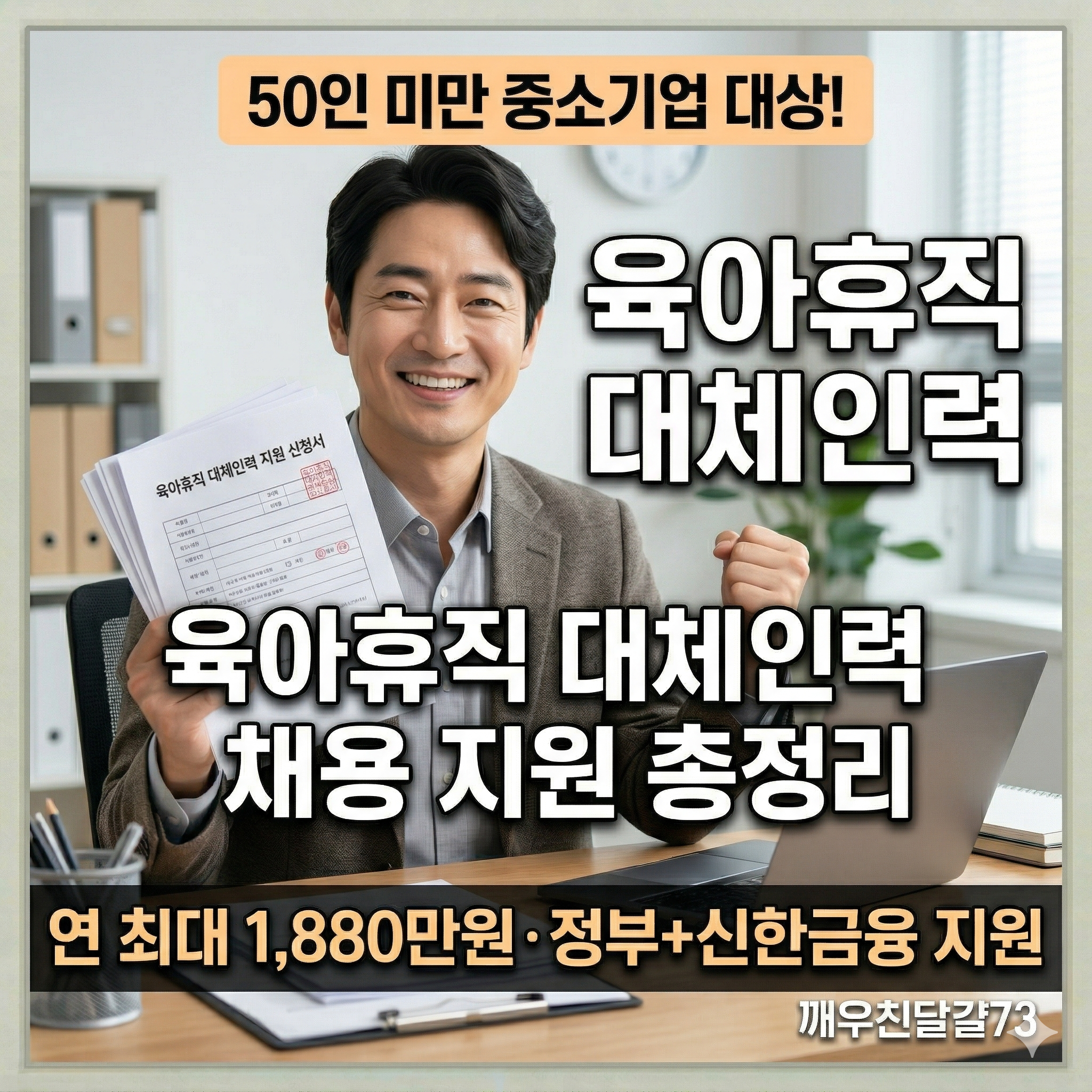 육아휴직 대체인력 채용 중소기업 연 최대 1880만원 지원 총정리