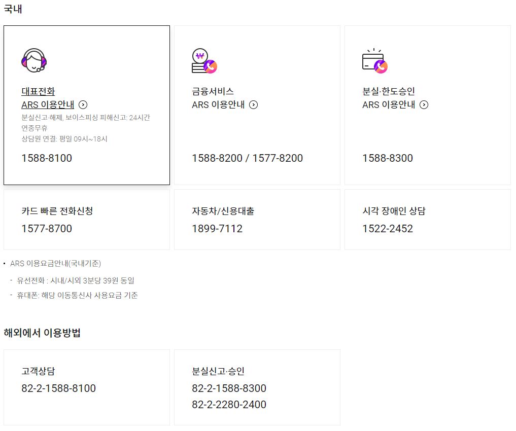 롯데카드 고객센터