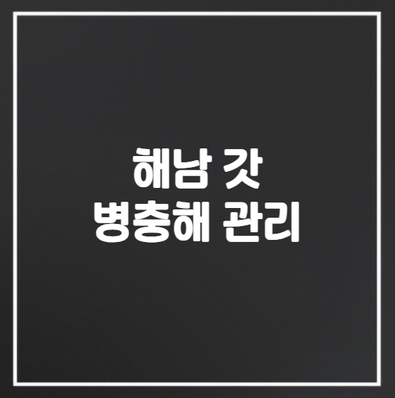갓 병충해 방제