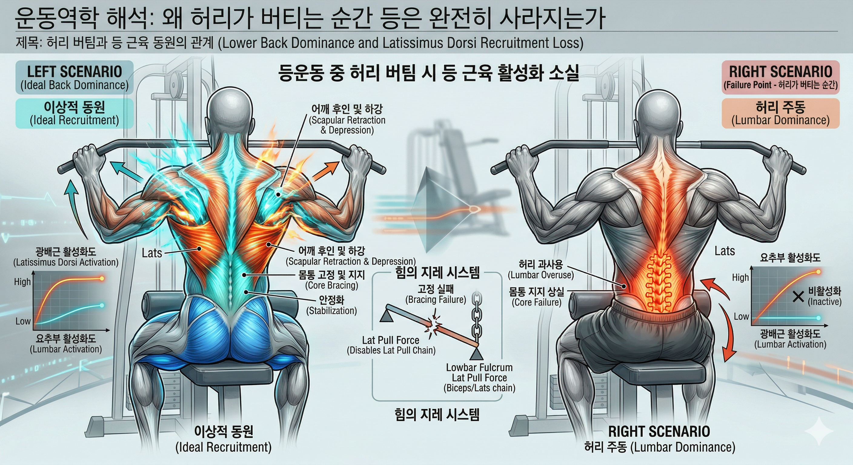 왜 허리가 버티는 순간 등은 완전히 사라지는가