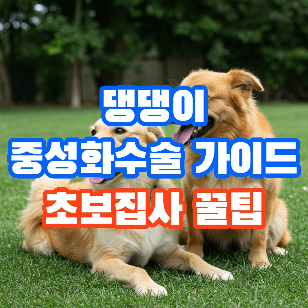반려견 중성화 완벽 가이드, 초보 주인이 알아야 할 꿀팁📚