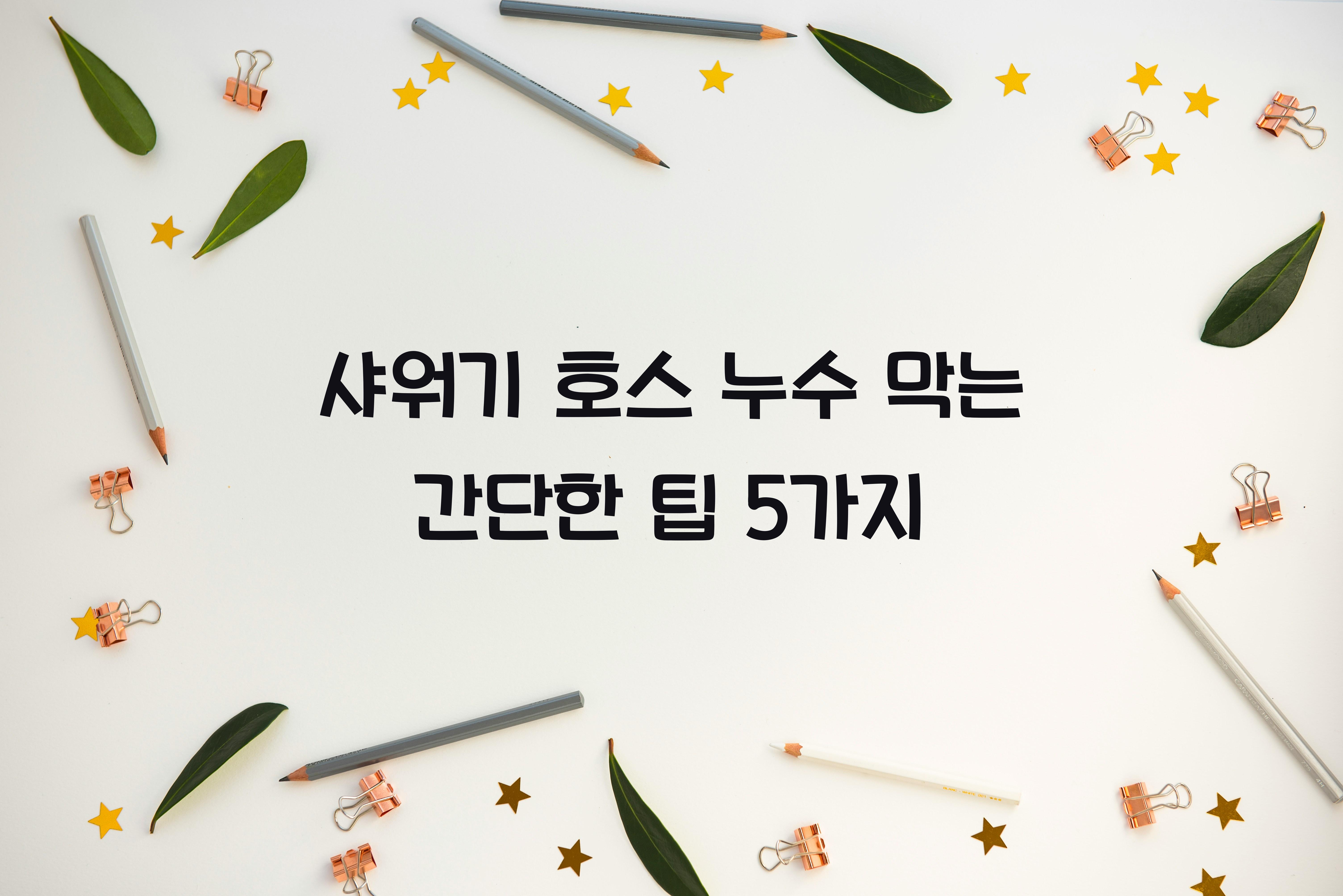샤워기 호스 누수 막는 간단한 방법