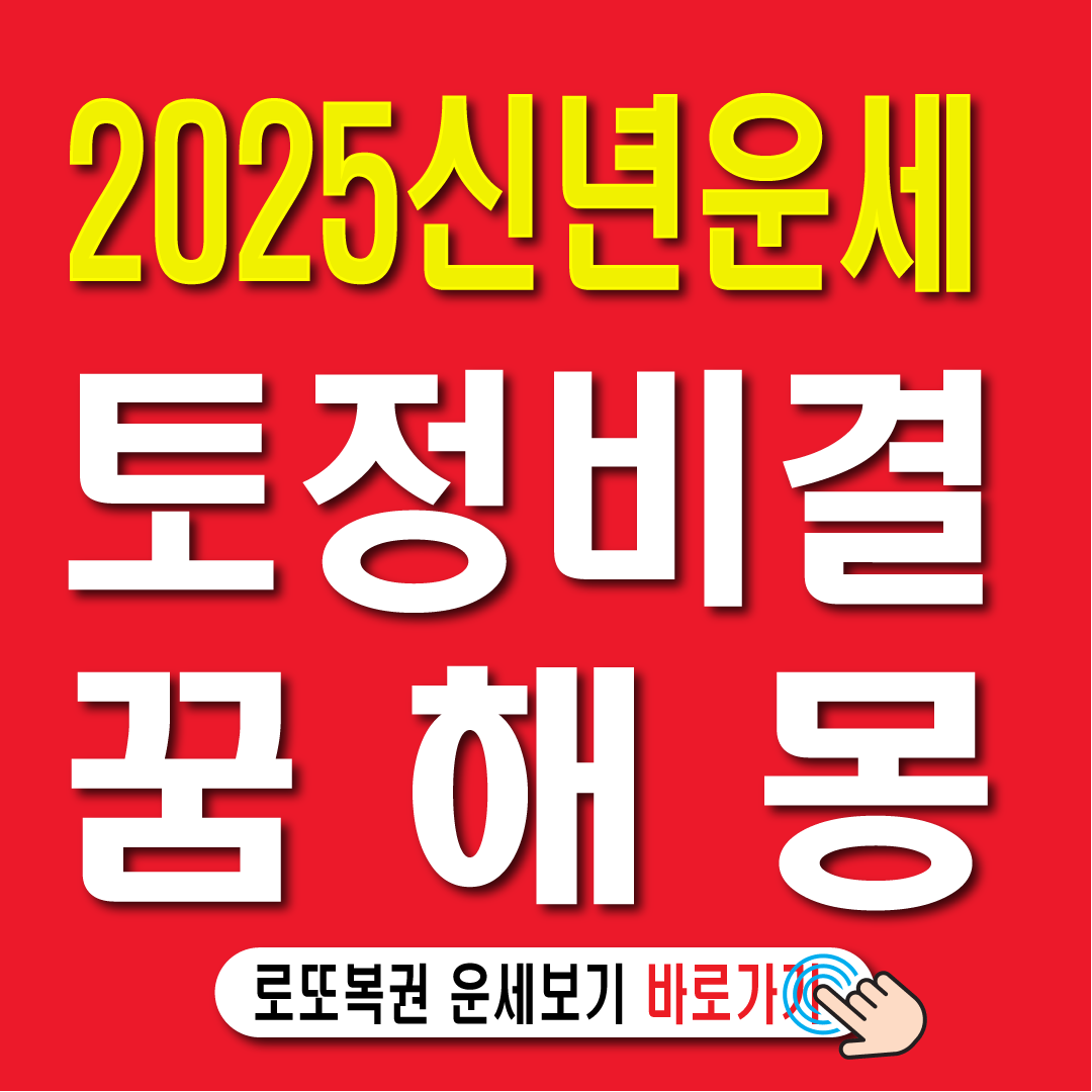 2025 신년운세 무료 토정비결 꿈해몽