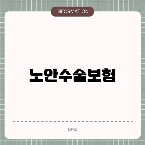 노안수술보험