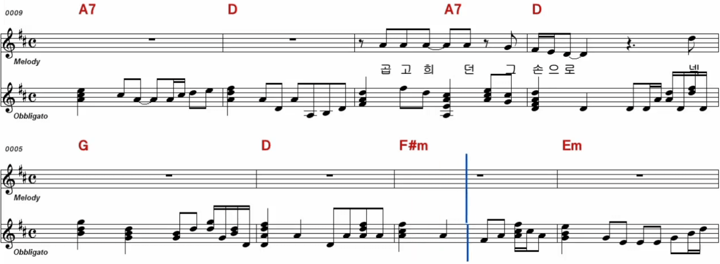 김호중(김목경) 어느 60대 노부부의 이야기 악보
