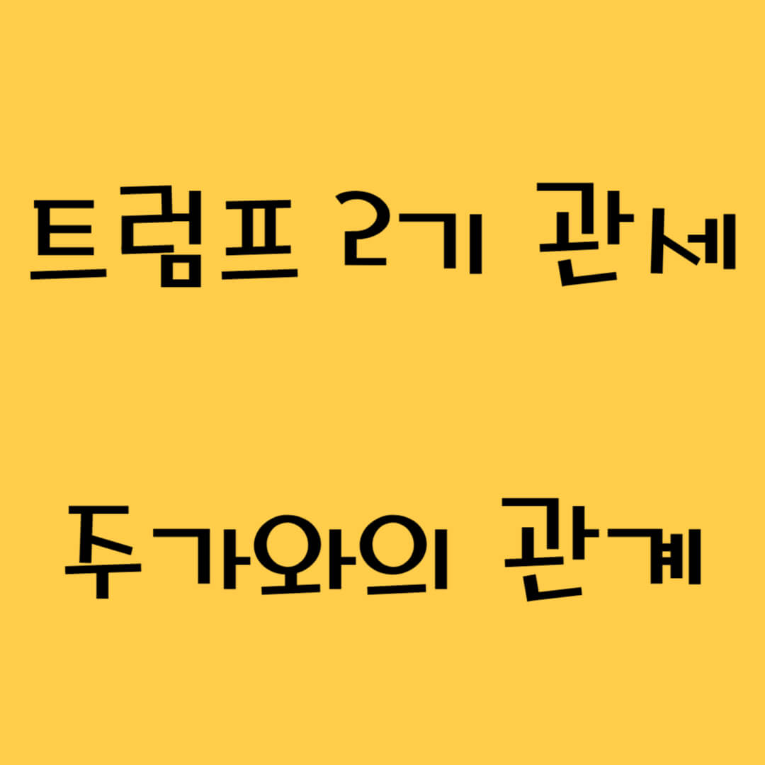 트럼프 관세 주가 영향