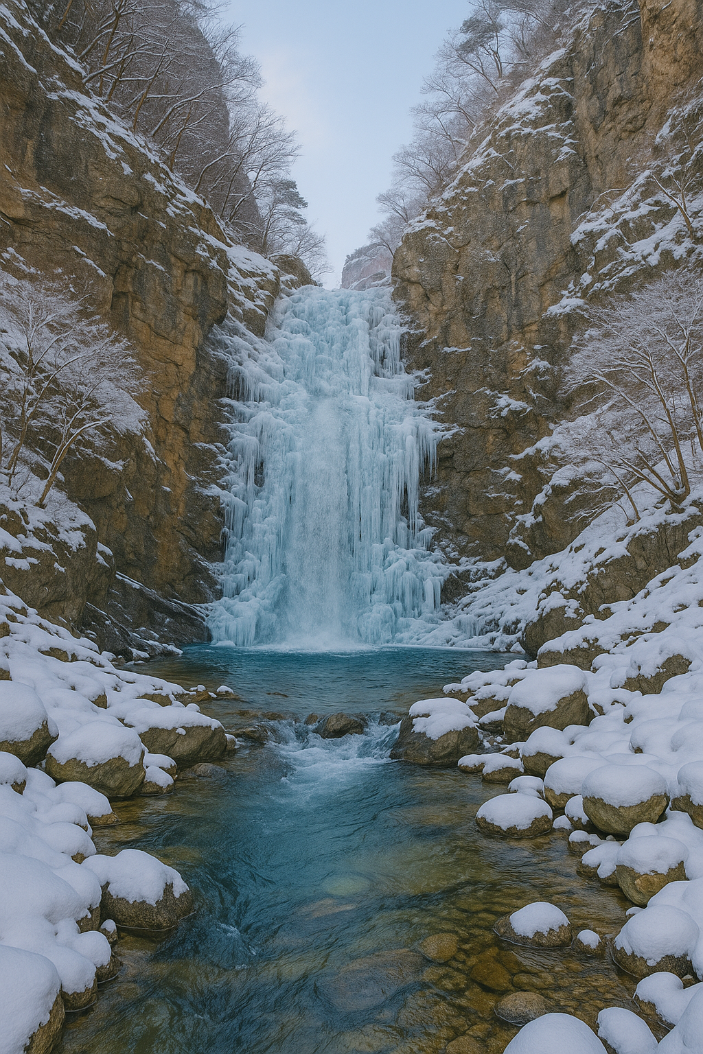 경북 청송 &lsquo;주왕산 폭포길&rsquo; &mdash; 얼음폭포의 예술미