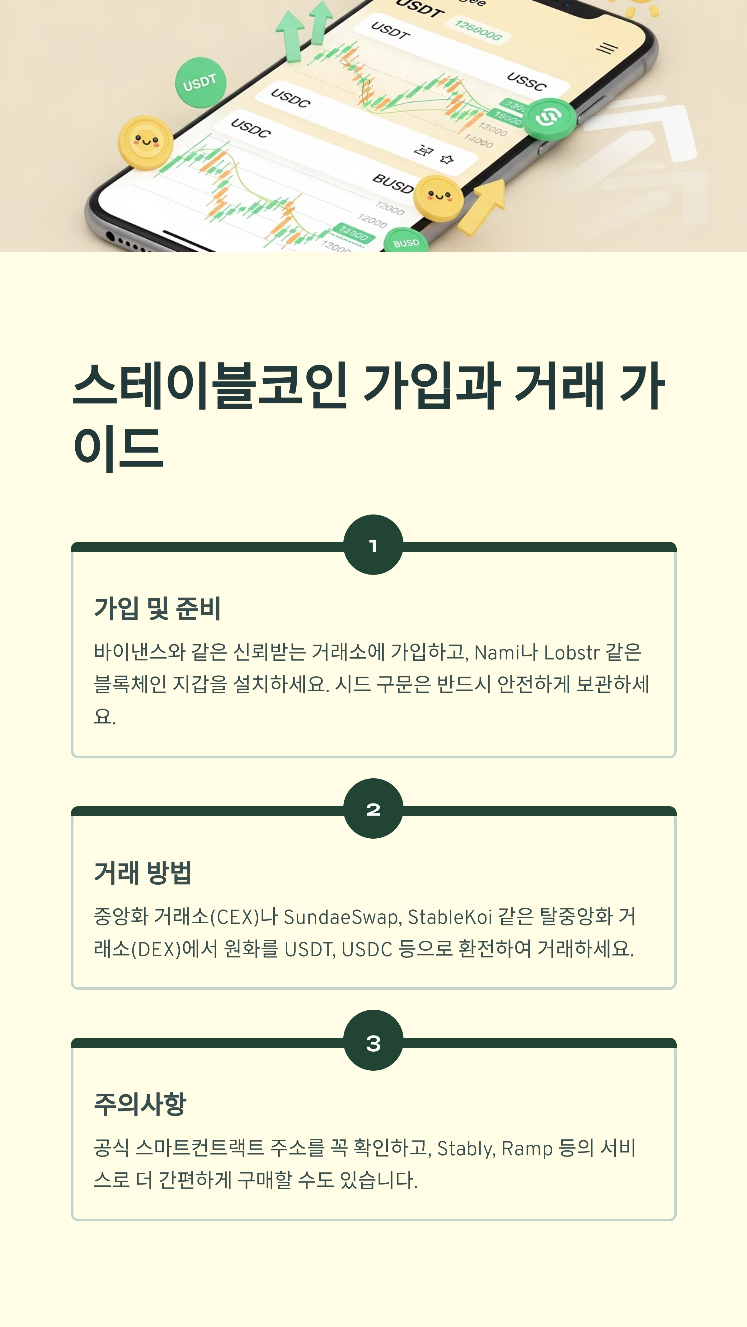 스테이블코인 가입과 거래방법 총정리