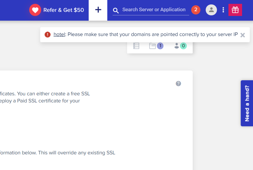 클라우드웨이즈 SSL 인증서 설치: Please make sure that your domains are pointed correctly to your server IP 에러