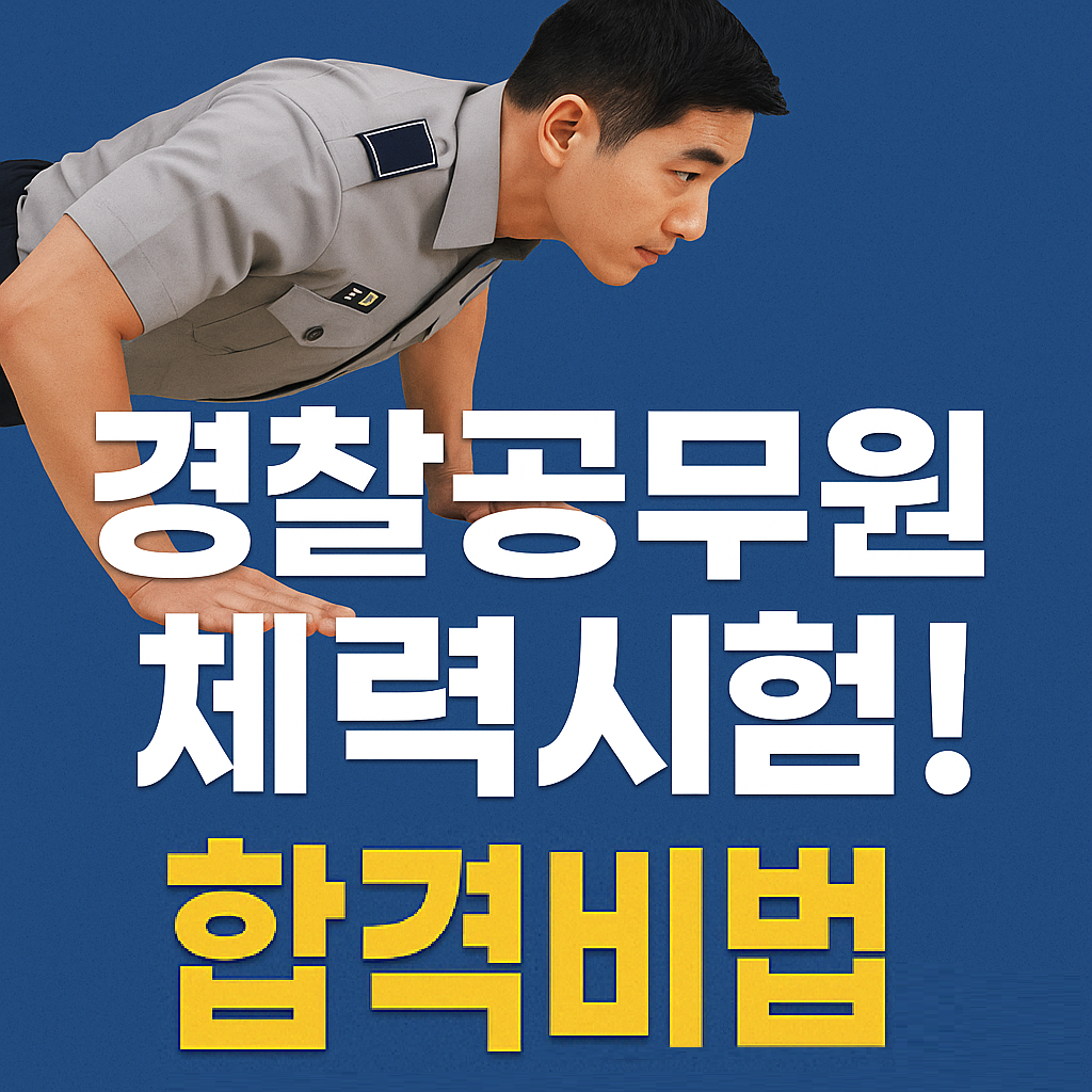 "2026 경찰공무원 준비! 필기만큼 중요한 체력시험! 합격생이 전하는 비법&rdquo;