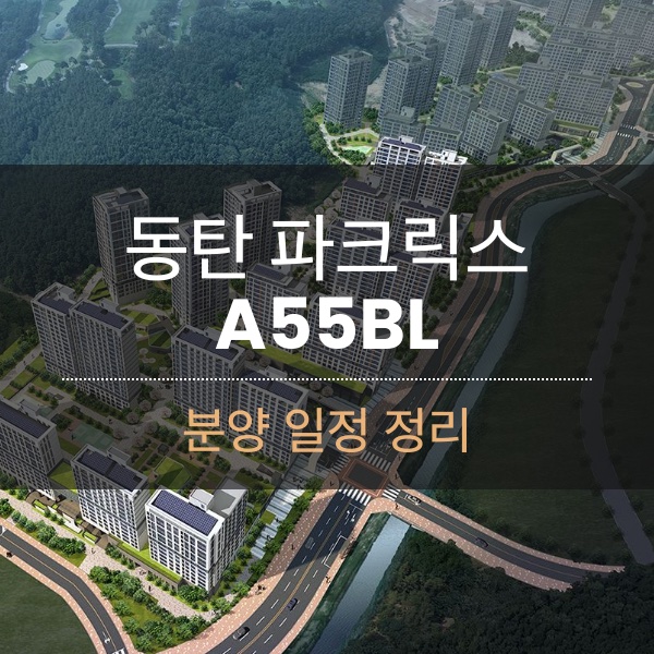[청약] 동탄 파크릭스 A55BL 분양 일정 정리