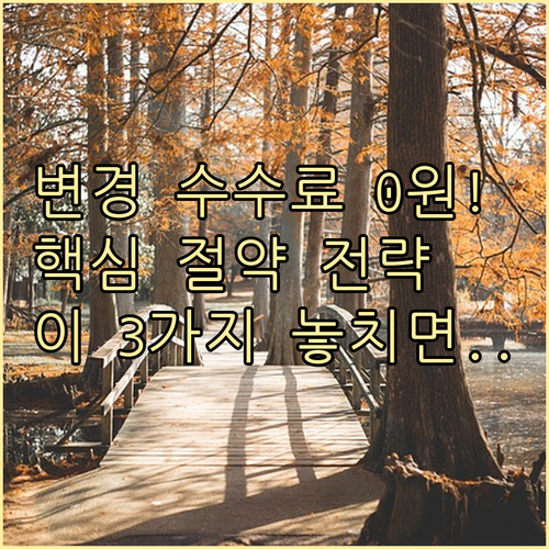 항공권 변경 수수료 0원 만드는 3가..