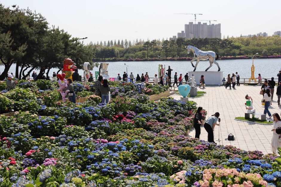 꽃박람회 현장 분위기