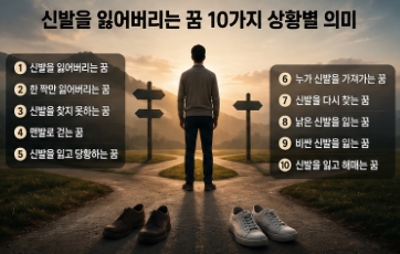 신발을 잃어버리는 꿈 10가지 상황별 의미