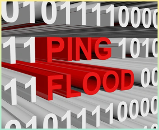 Ping Flood 공격을 시각적으로 표시한 이미지