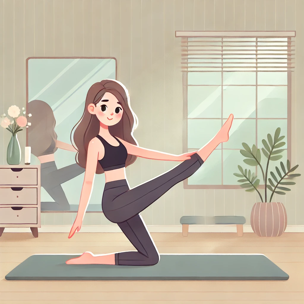 필라테스하는 모습