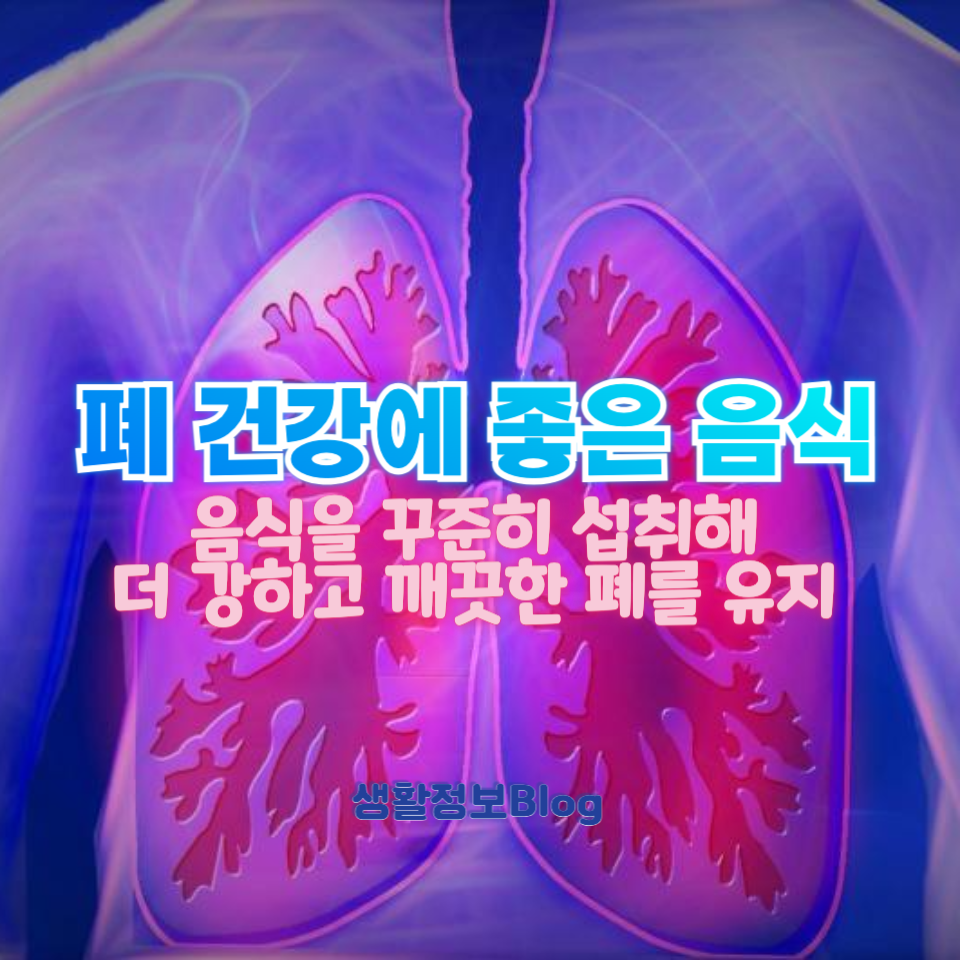 폐 건강에 좋은 음식]