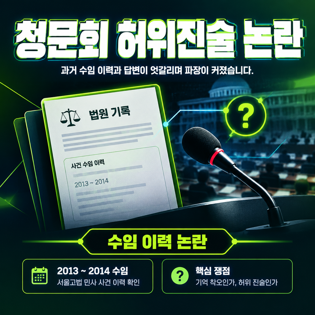 청문회 허위진술 논란