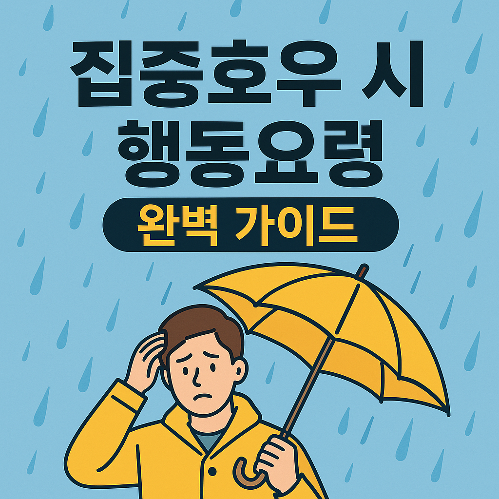 집중호우 시 행동요령 완벽 가이드