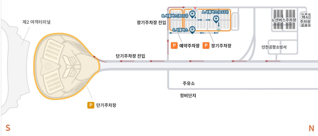 인천공항 주차장 안내도