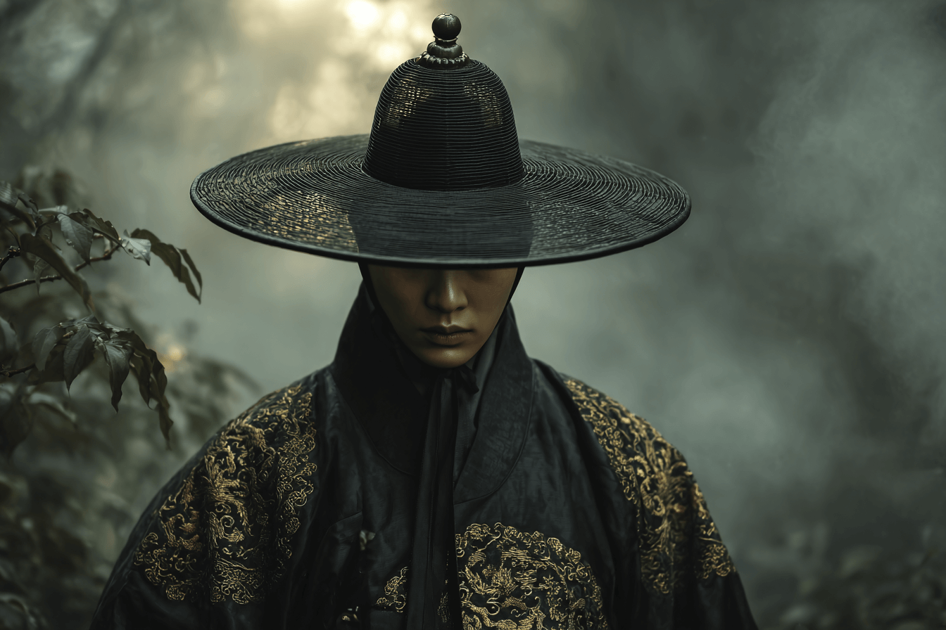 안개낀-숲-길을-걷고-있는-왕