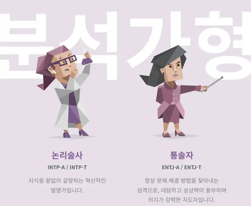 MBTI 성격 유형 검사 무료