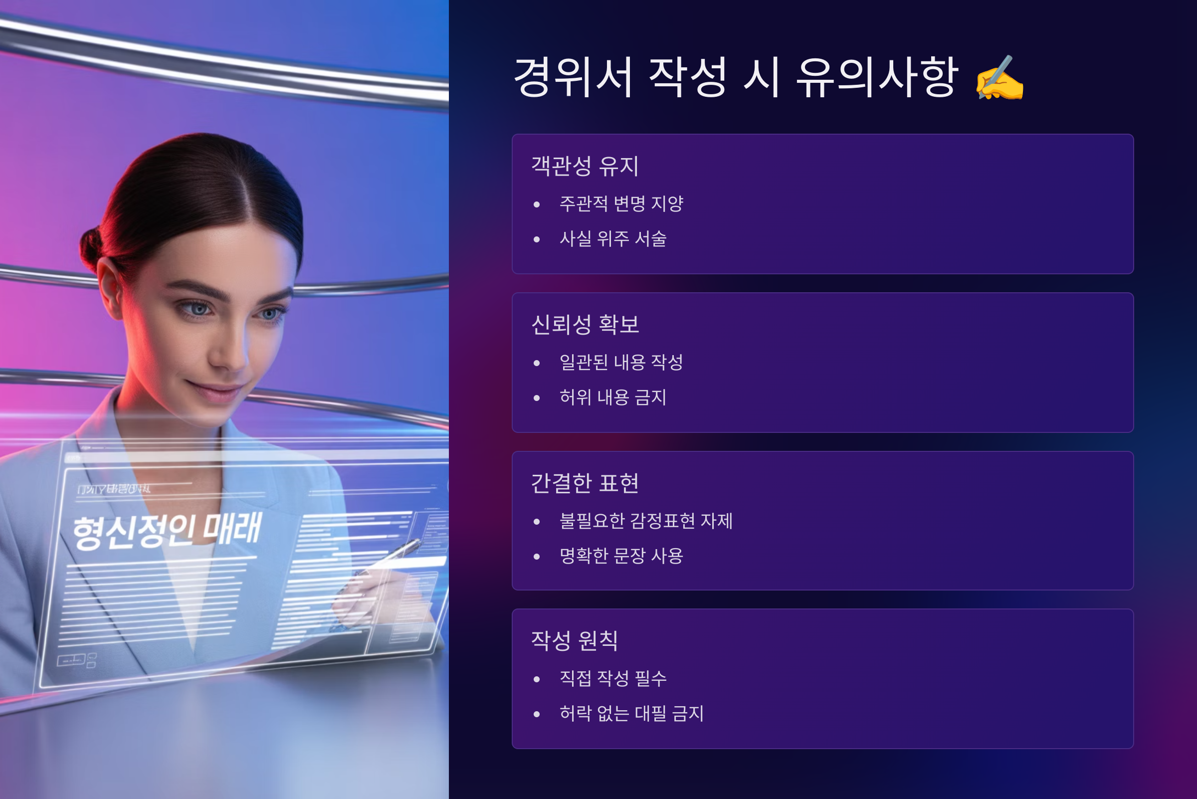 경위서 작성 시 유의사항