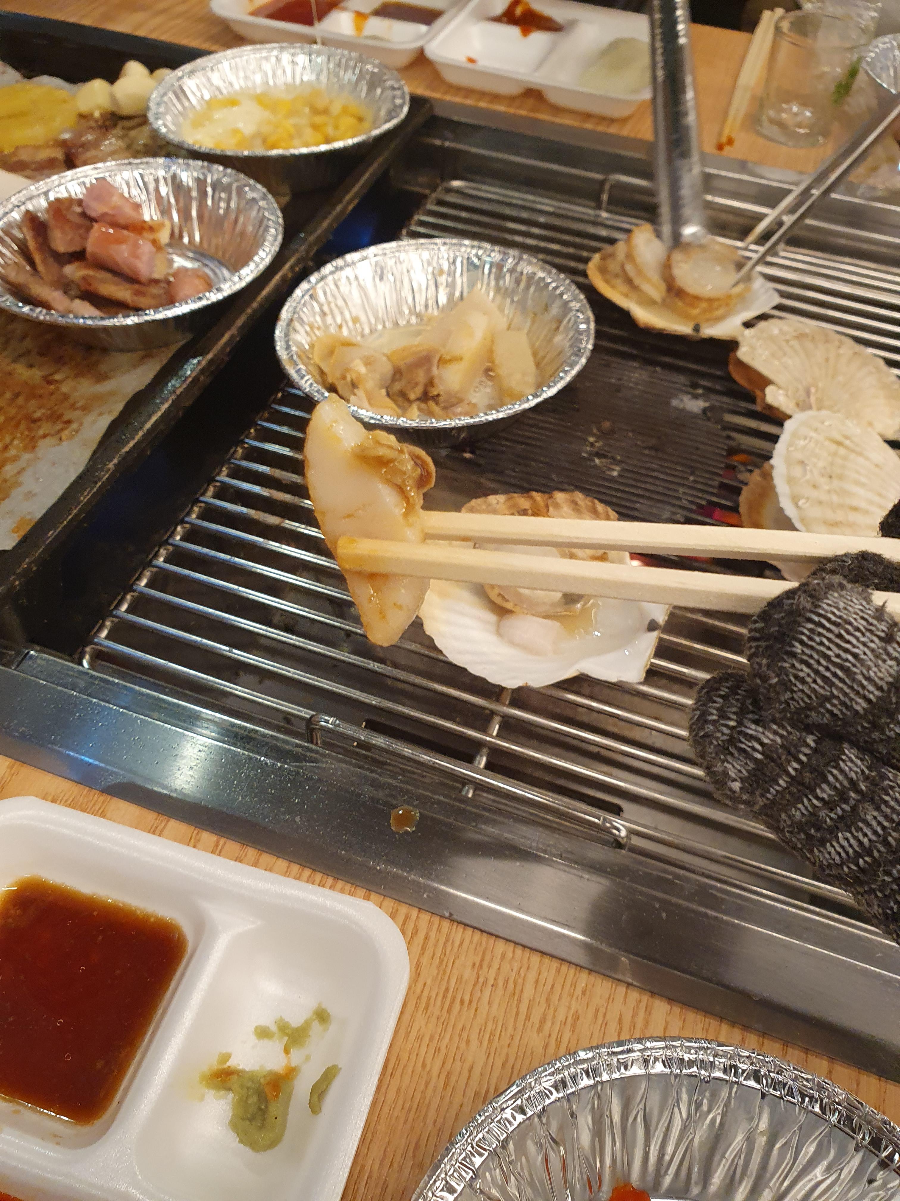 관저동 청춘 무한리필 조개구이 맛있는 피조개 관자!