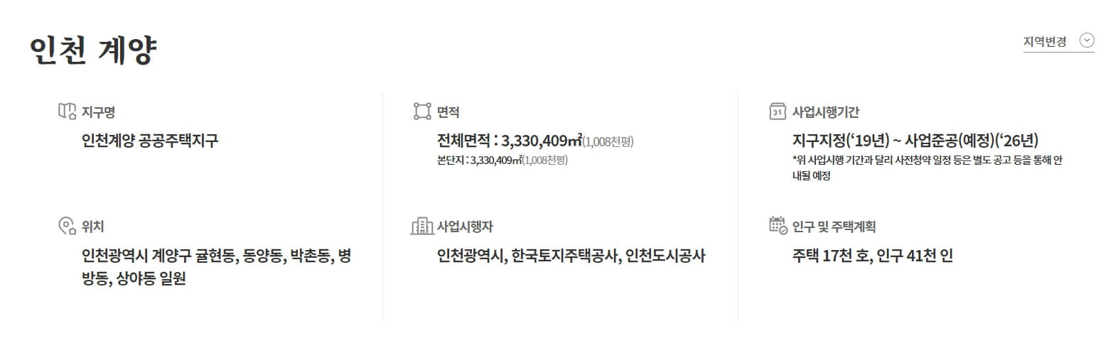 3기 신도시 인천계양