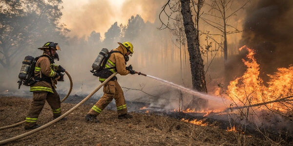 불을-끄는-소방관