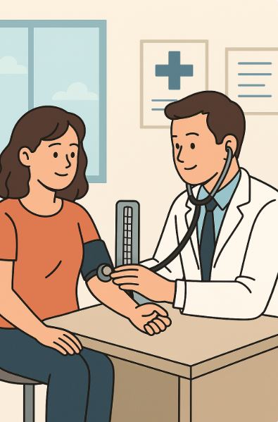 건강검진 받는 모습 이미지