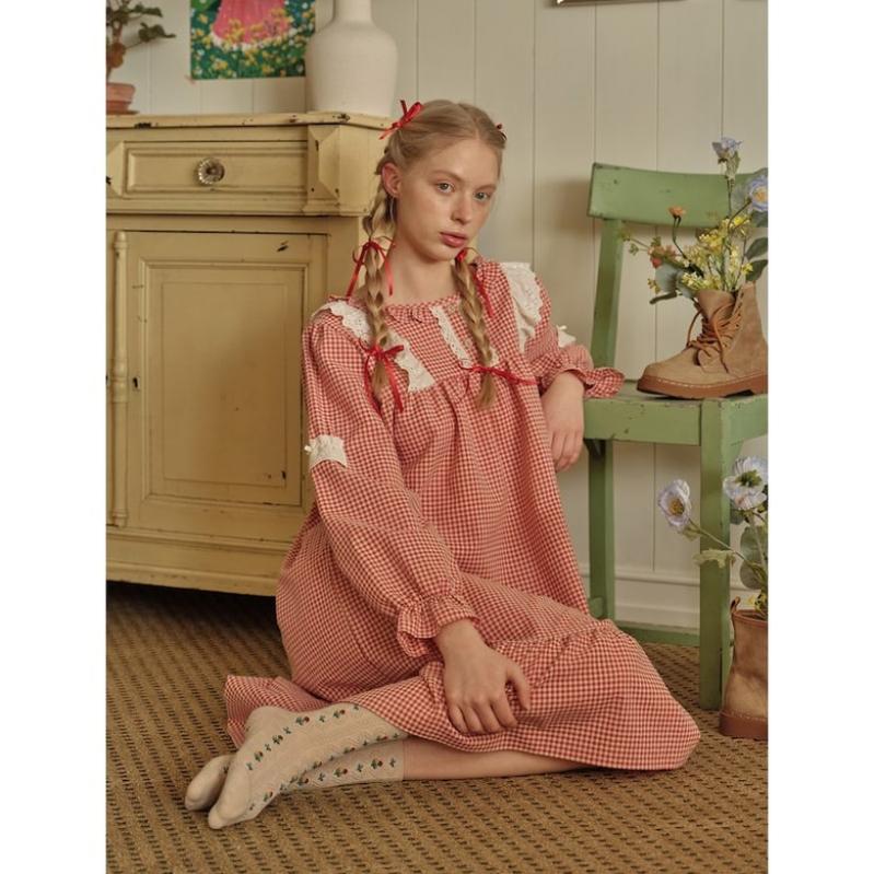 ULLALA 앤의 미소 긴팔 원피스 30수