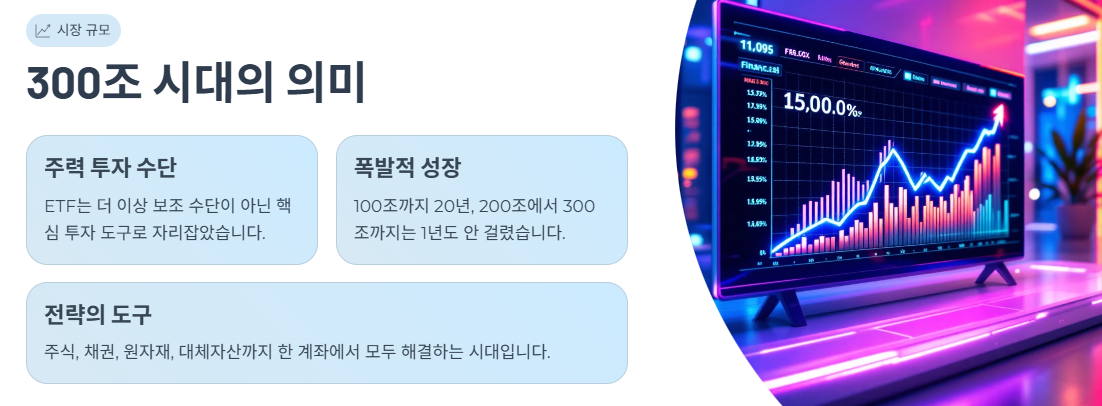 국내 ETF 300조 시대의 의미