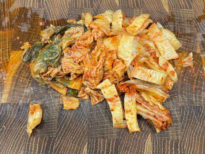 자른 김치