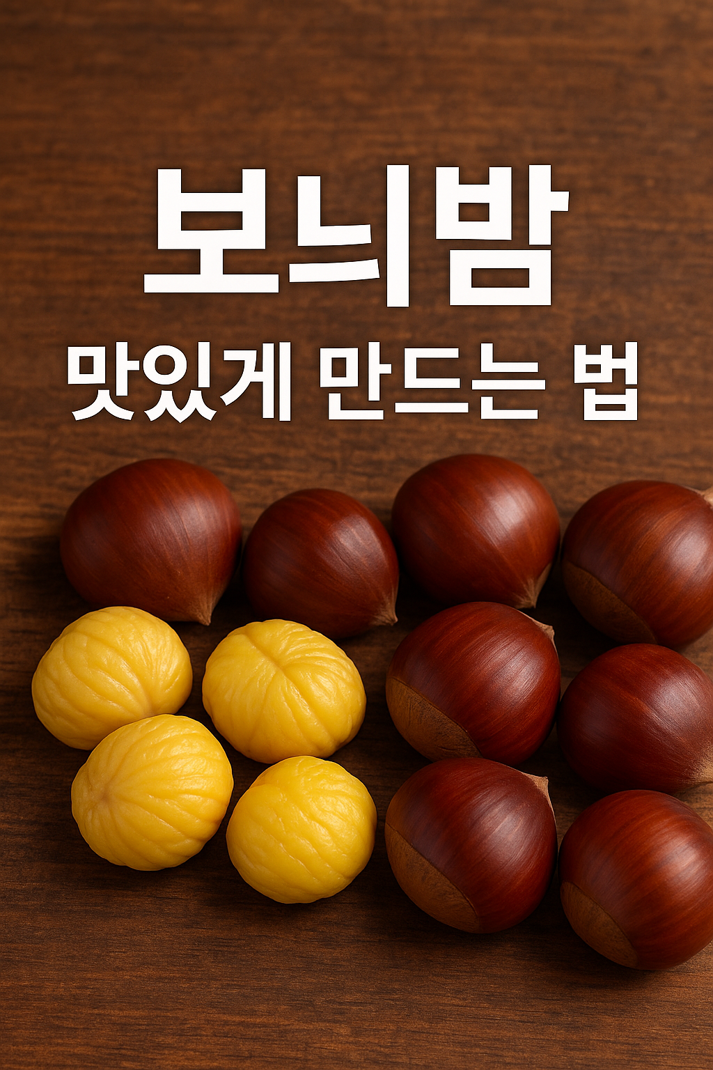 보늬밤 맛있게 만드는 방법