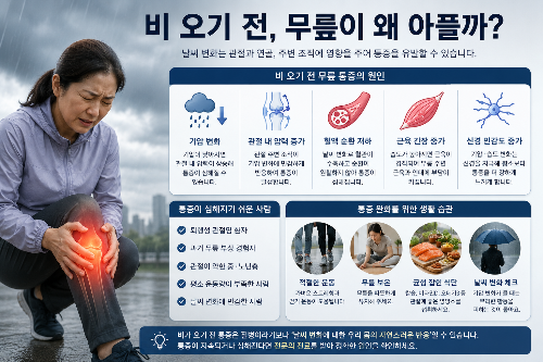비 오기 전 무릎이 왜 아플까