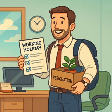 30대 직장인이 퇴사하고 워킹홀리데이 준비하는 모습