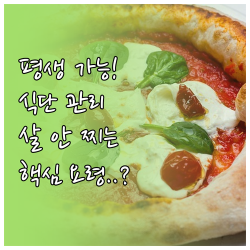 지속 가능한 다이어트 식단 관리 원칙..