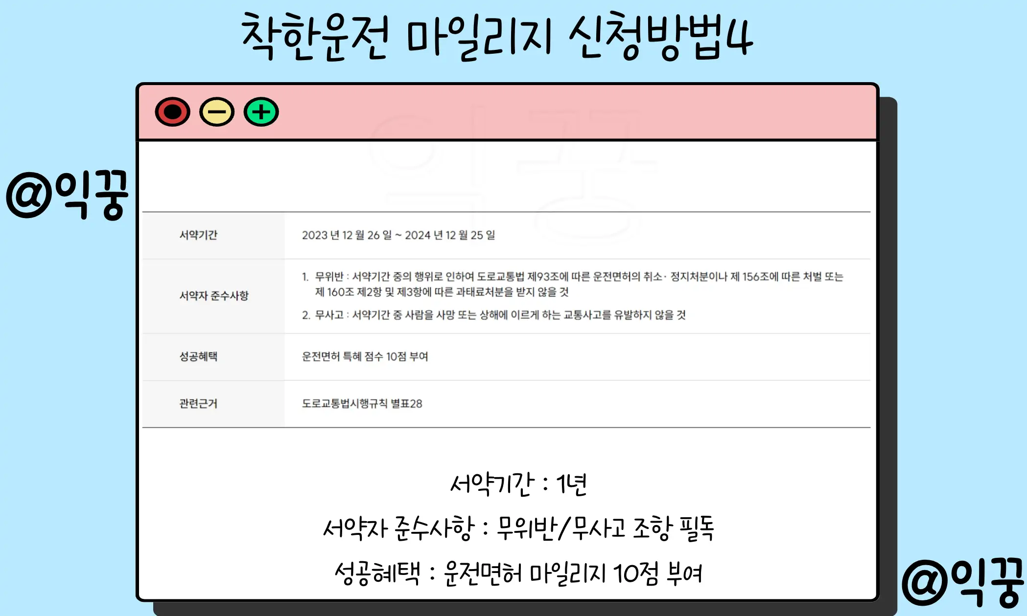 착한운전 마일리지 자격 및 신청방법 알아보고 혜택받자5
