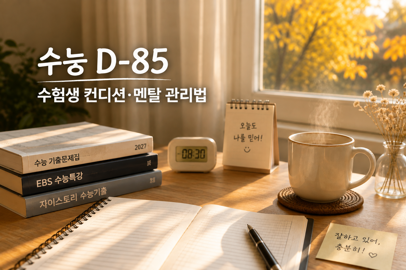 수능 D-85, 수험생의 공부와 컨디션 관리를 위한 학습공간