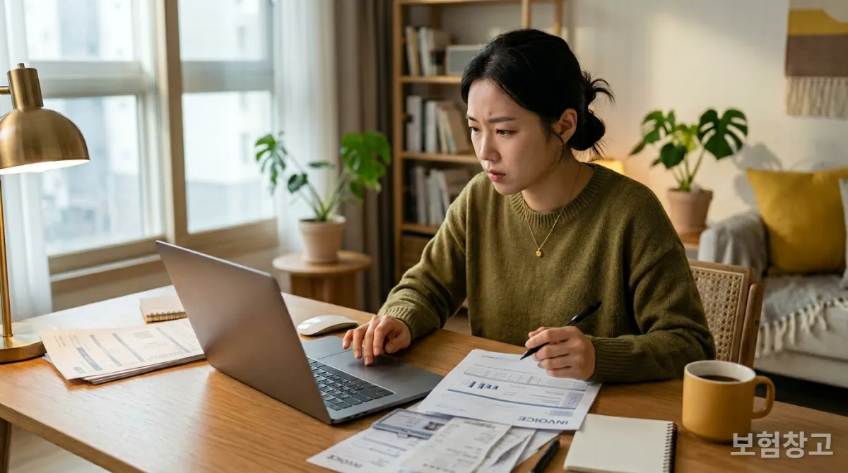 소득 감소로 건강보험료 조정 신청을 하는 한국인