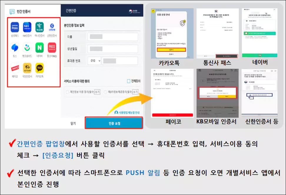 개인통관고유부호 PC에서 발급방법 (간편인증)