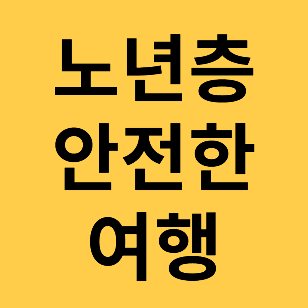 노년층 안전한 여행 위해 챙길 준비물