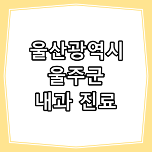 울산광역시 울주군 호흡기, 내과 진료 하는 동네 병원