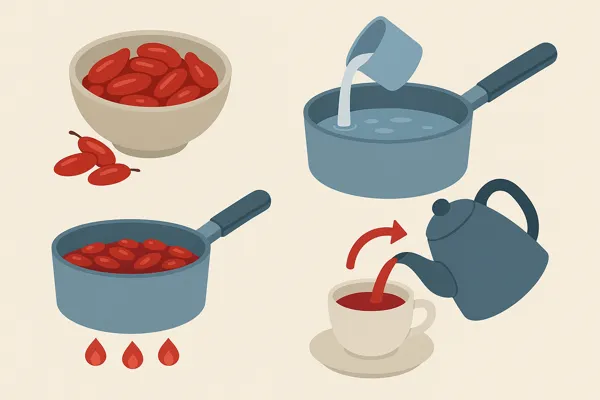 기본적인 산수유 차 끓이는 법