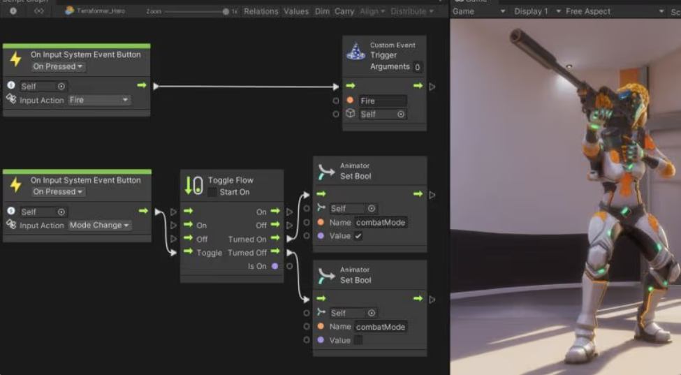unity visual scripting